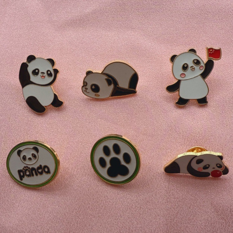 Supply Event - 6 stks Cartoon China Panda Badge