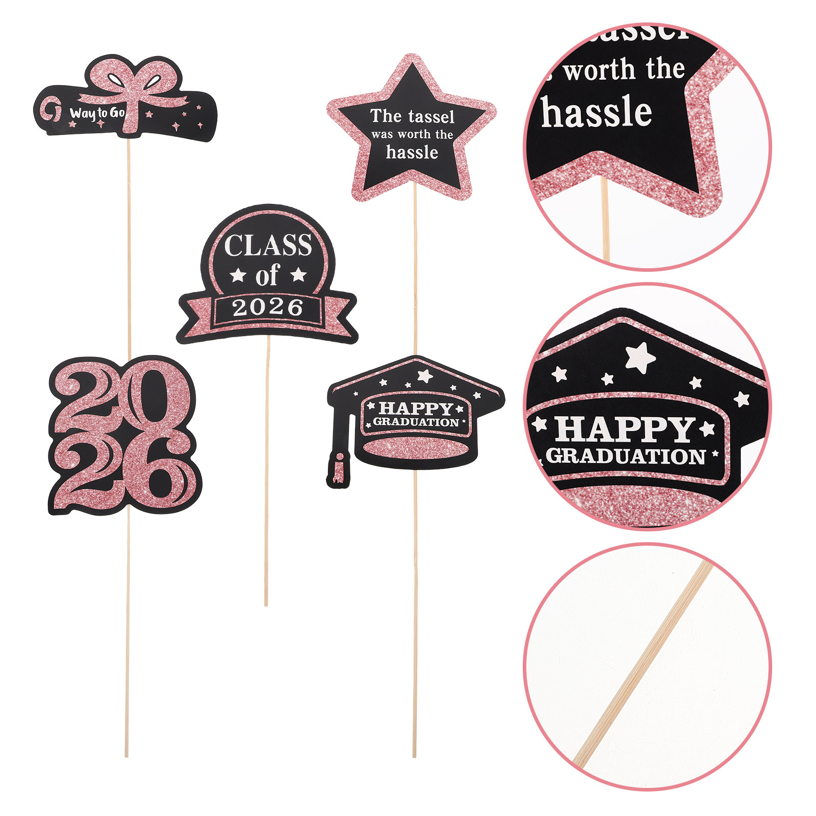 Centerpiece Stick - 20 stuks afstudeerdecoratiestokjes 2026 Veelzijdige tafeldecoratie