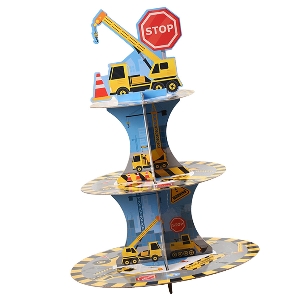 Cupcake Stand Tier - 3-laags afstudeercakestandaard, elegante papieren dessertdisplaytoren voor