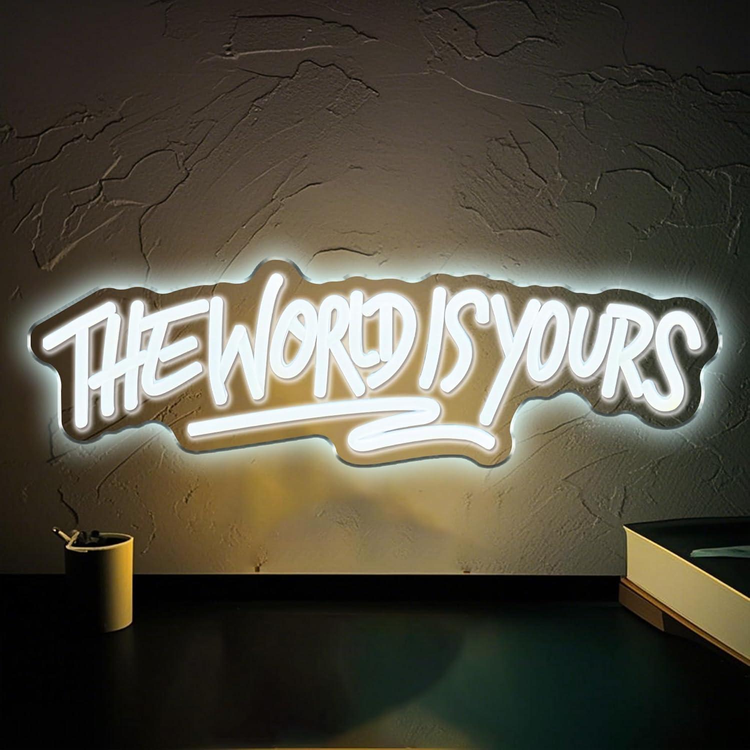 Neon Sign Party - De wereld is van jou Neonbord