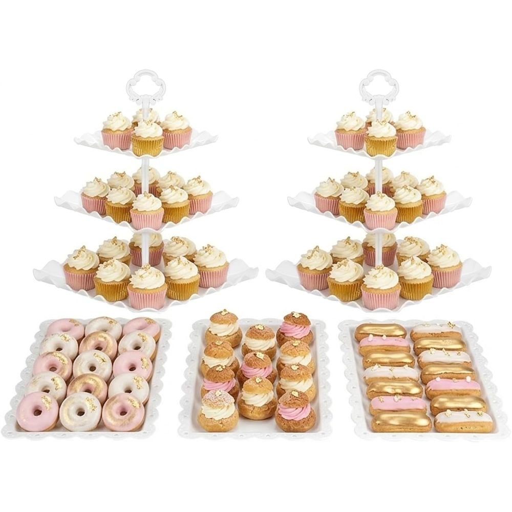 5-delige taartplateauset met 2 - Cupcake Stand Tier recensie en prijs