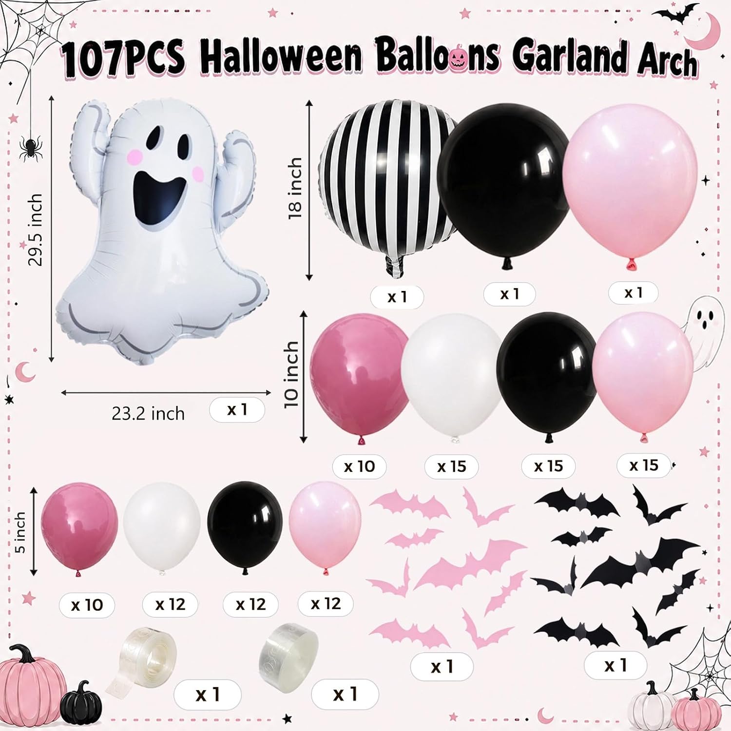 Schattige Spook Halloween Ball - Balloon Arch Kit recensie en prijs