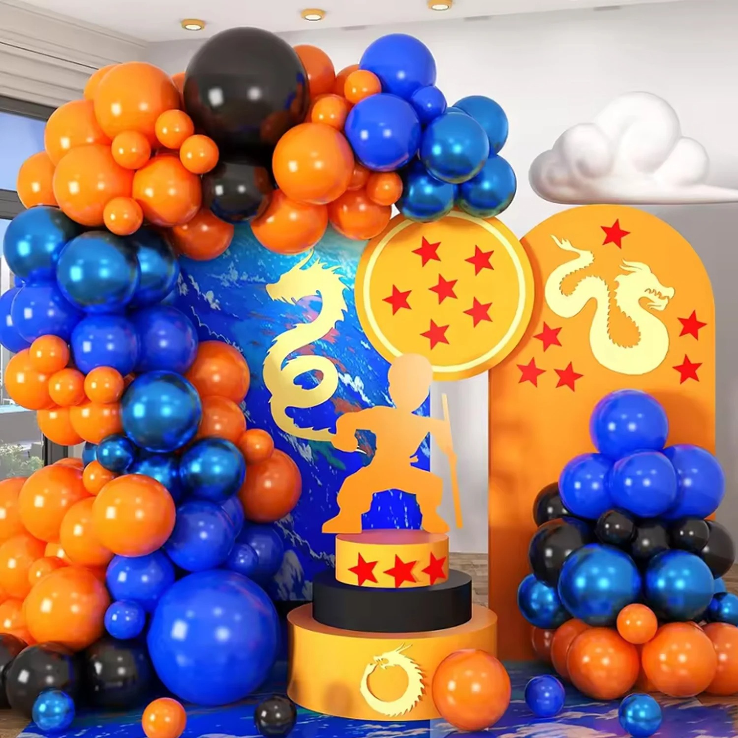 110 stuks oranje blauwe latex  - Balloon Arch Kit recensie en prijs