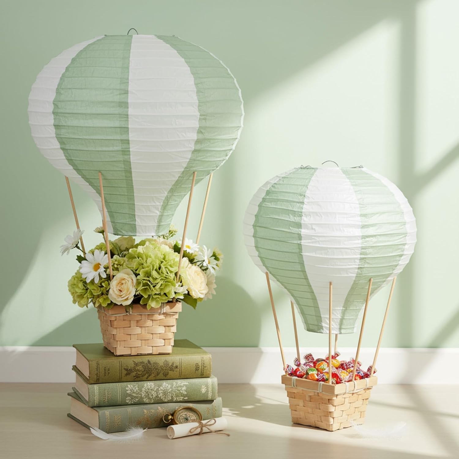 6-24 stuks saliegroene papiere - Centerpiece Stick recensie en prijs
