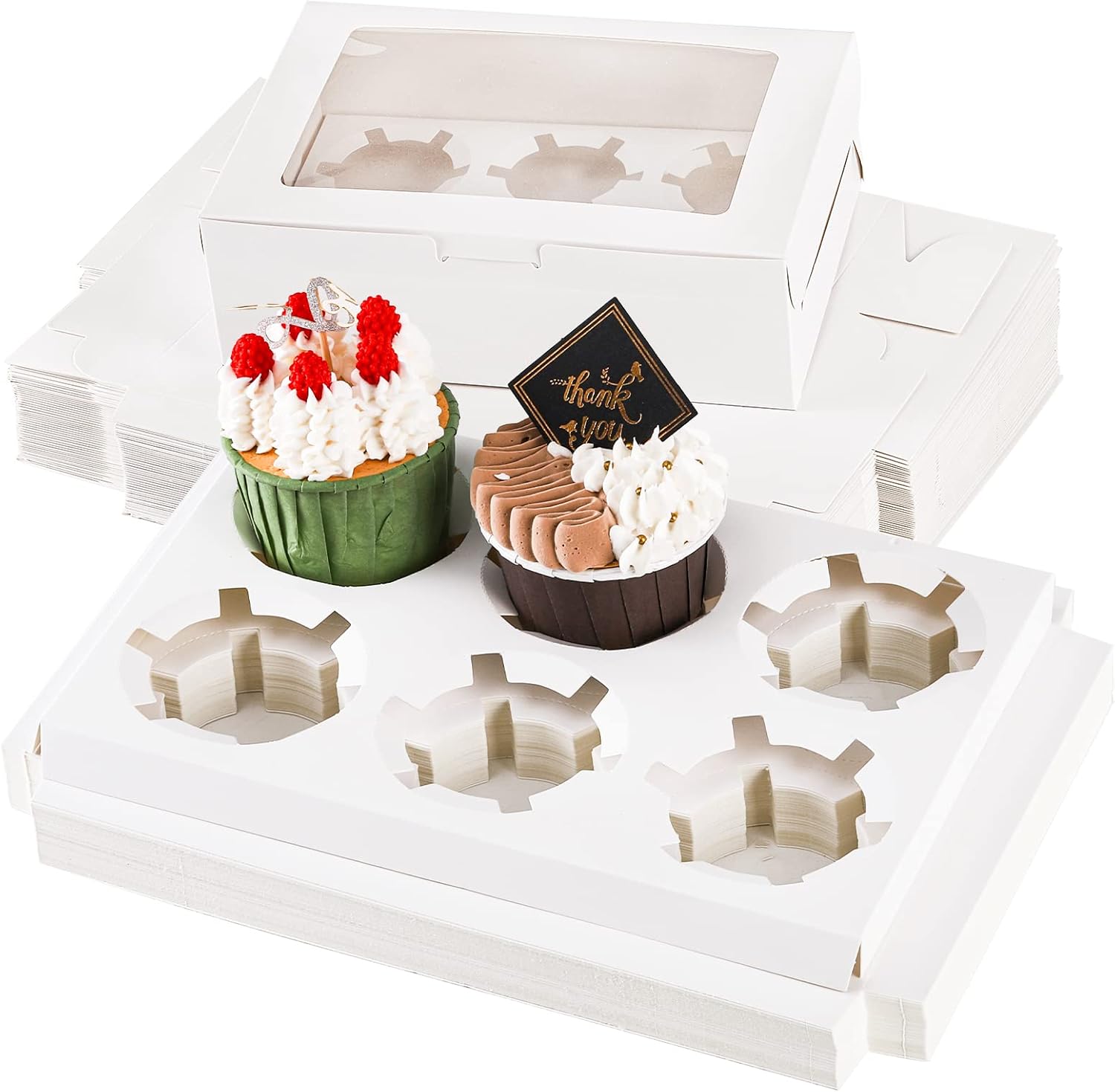 Cupcakedozen met doorzichtig v - Event Party Box recensie en prijs