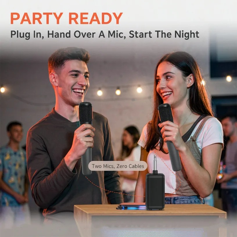 Draadloze microfoon, dubbele h - Event & Party Supply recensie en prijs