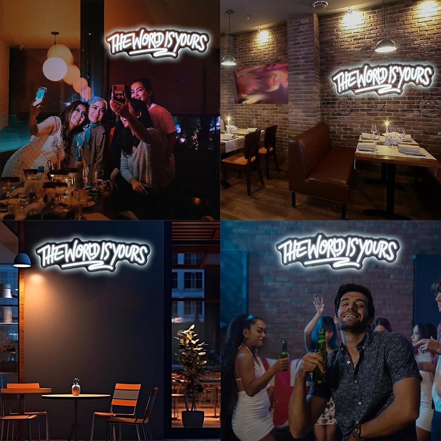 De wereld is van jou Neonbord  - Neon Sign Party recensie en prijs