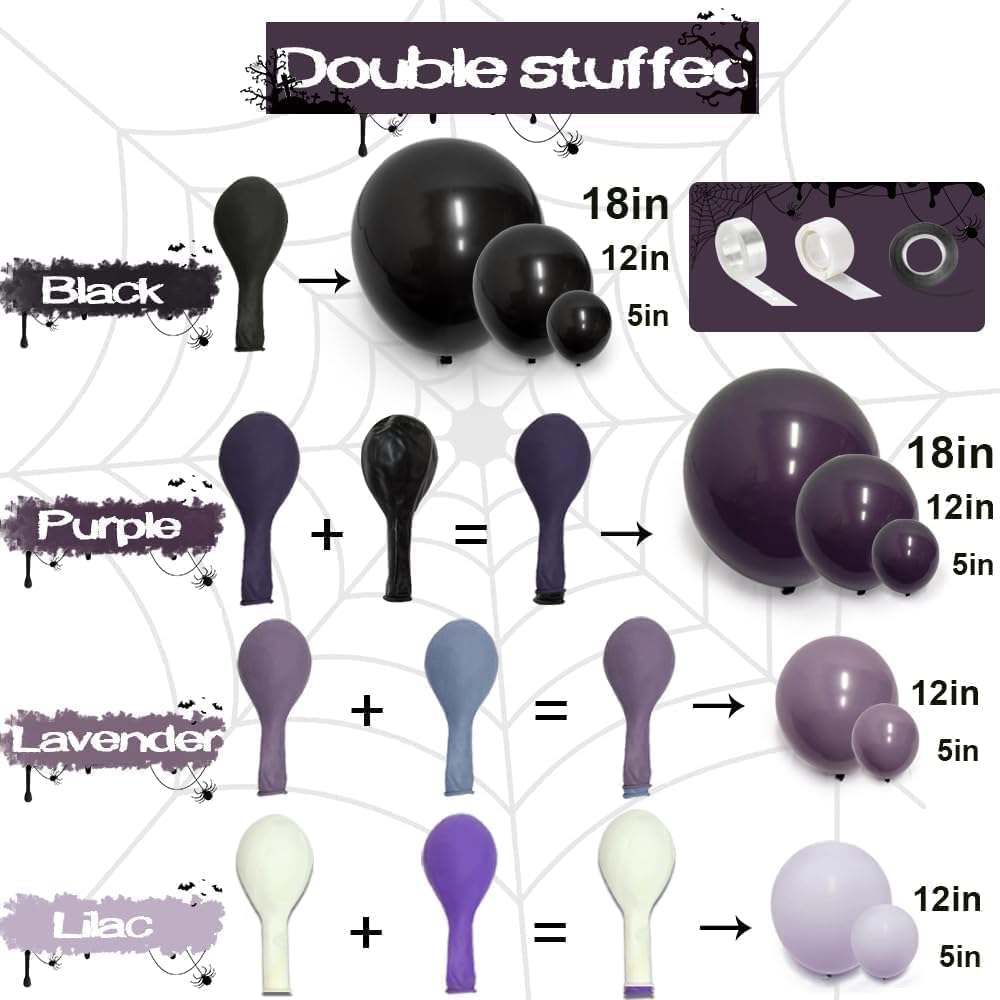 Zwarte Paarse Ballonnenboogset - Balloon Arch Kit recensie en prijs