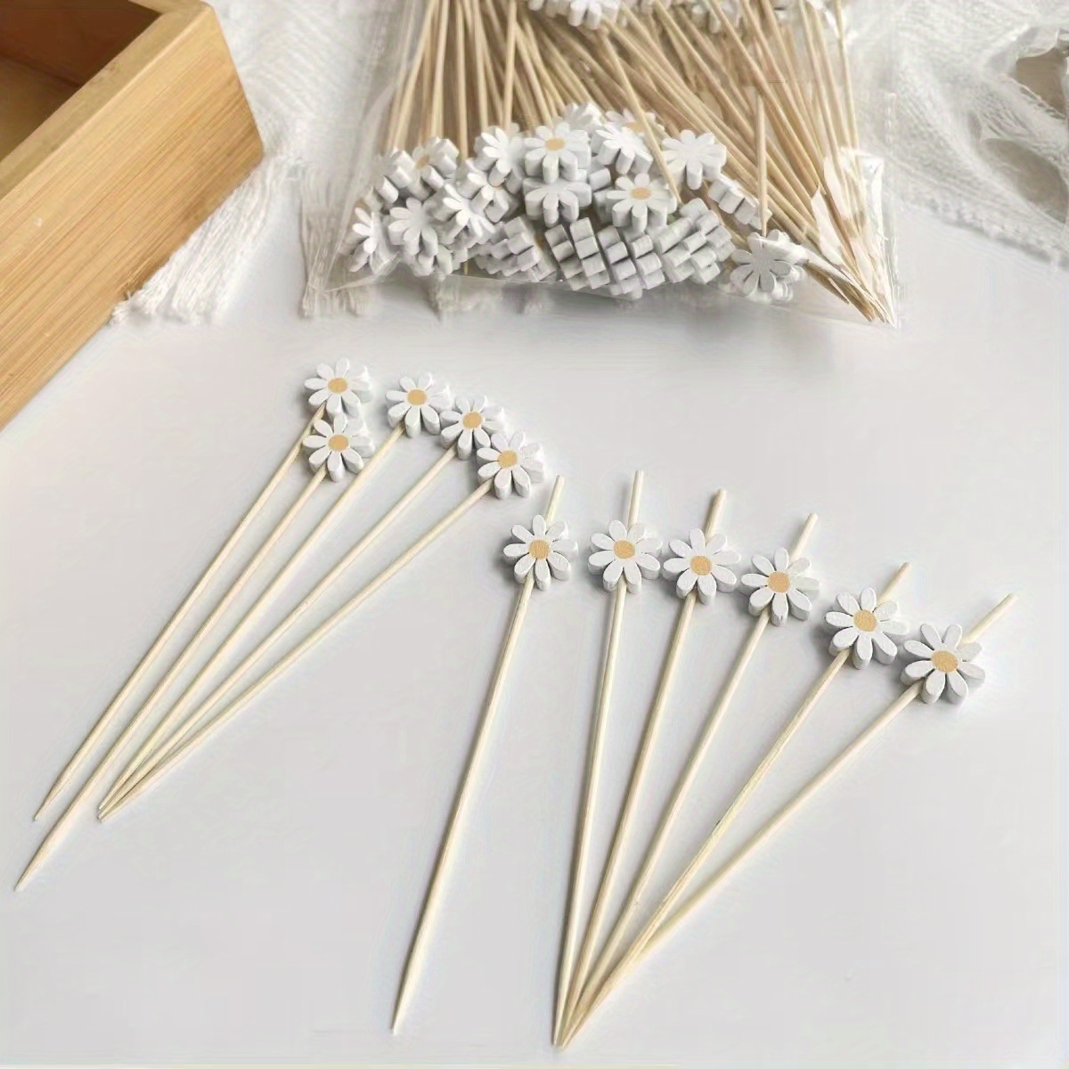 50 stuks madeliefjesdecoratie, - Centerpiece Stick recensie en prijs